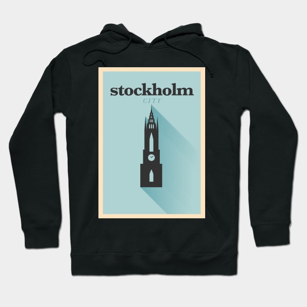 Stockholm Poster Design Hoodie by kursatunsal